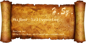 Hujber Szilveszter névjegykártya